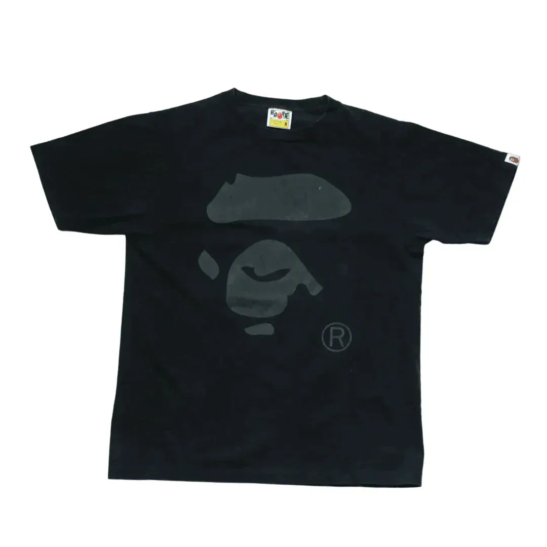 A BATHING APE NOIR COLLEGE TEE  (M)