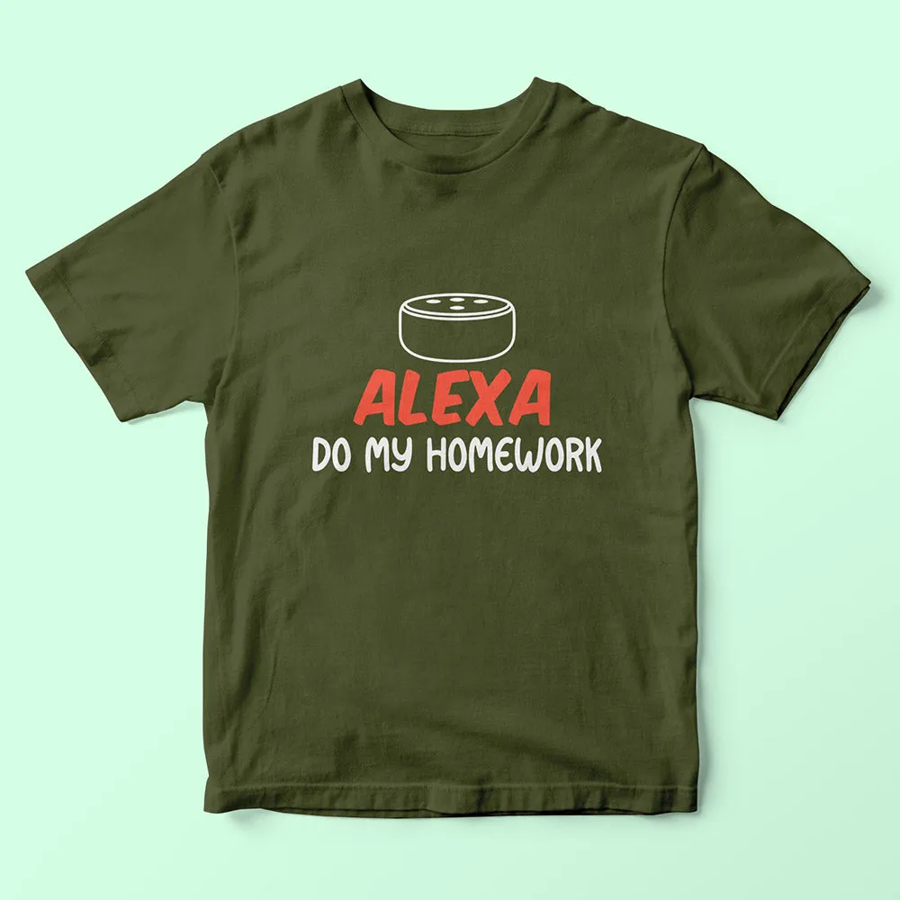 Alexa Do My Homework Kids T-Shirt