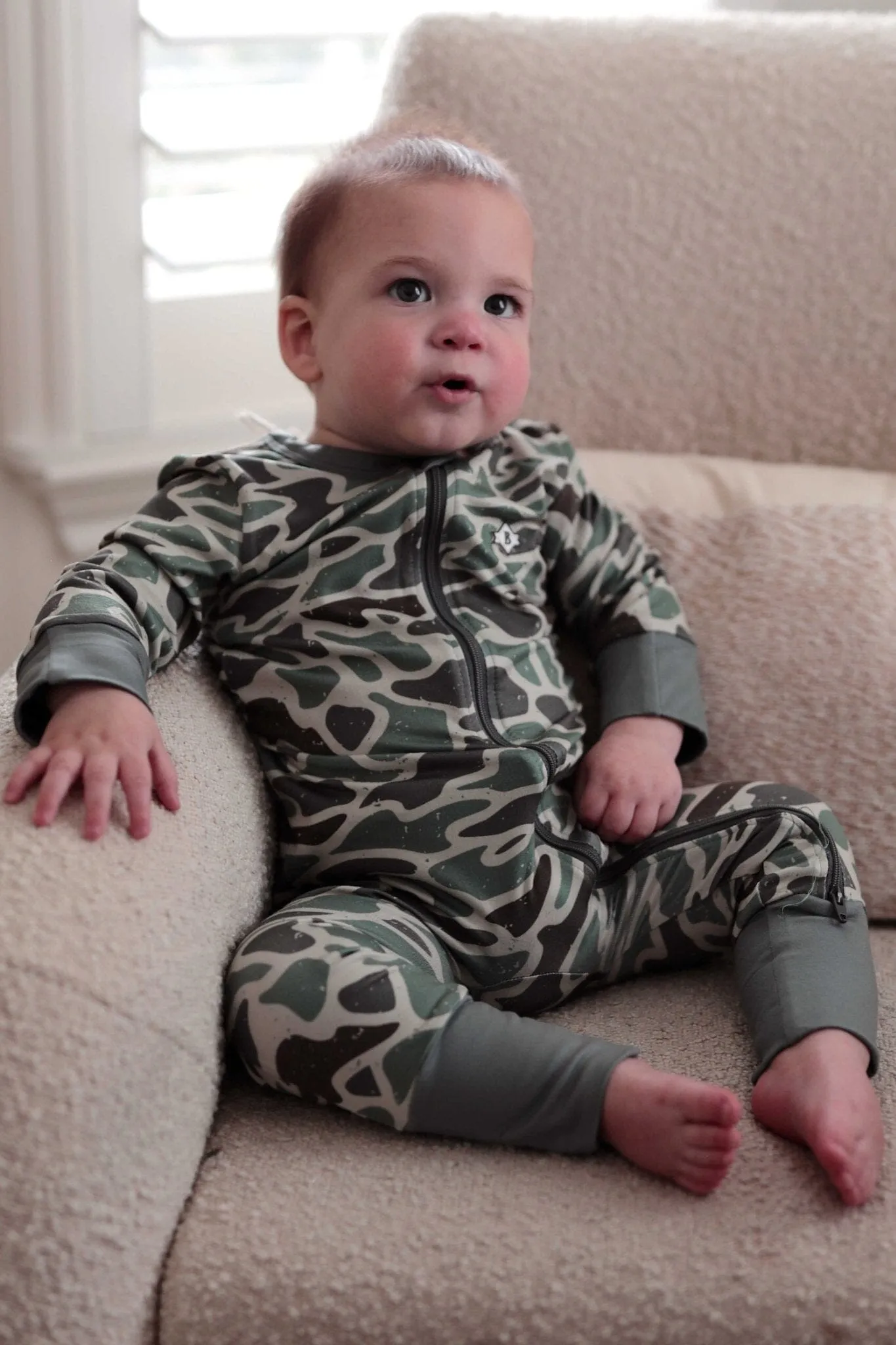 Baby Zip Up - Retro Duck Camo