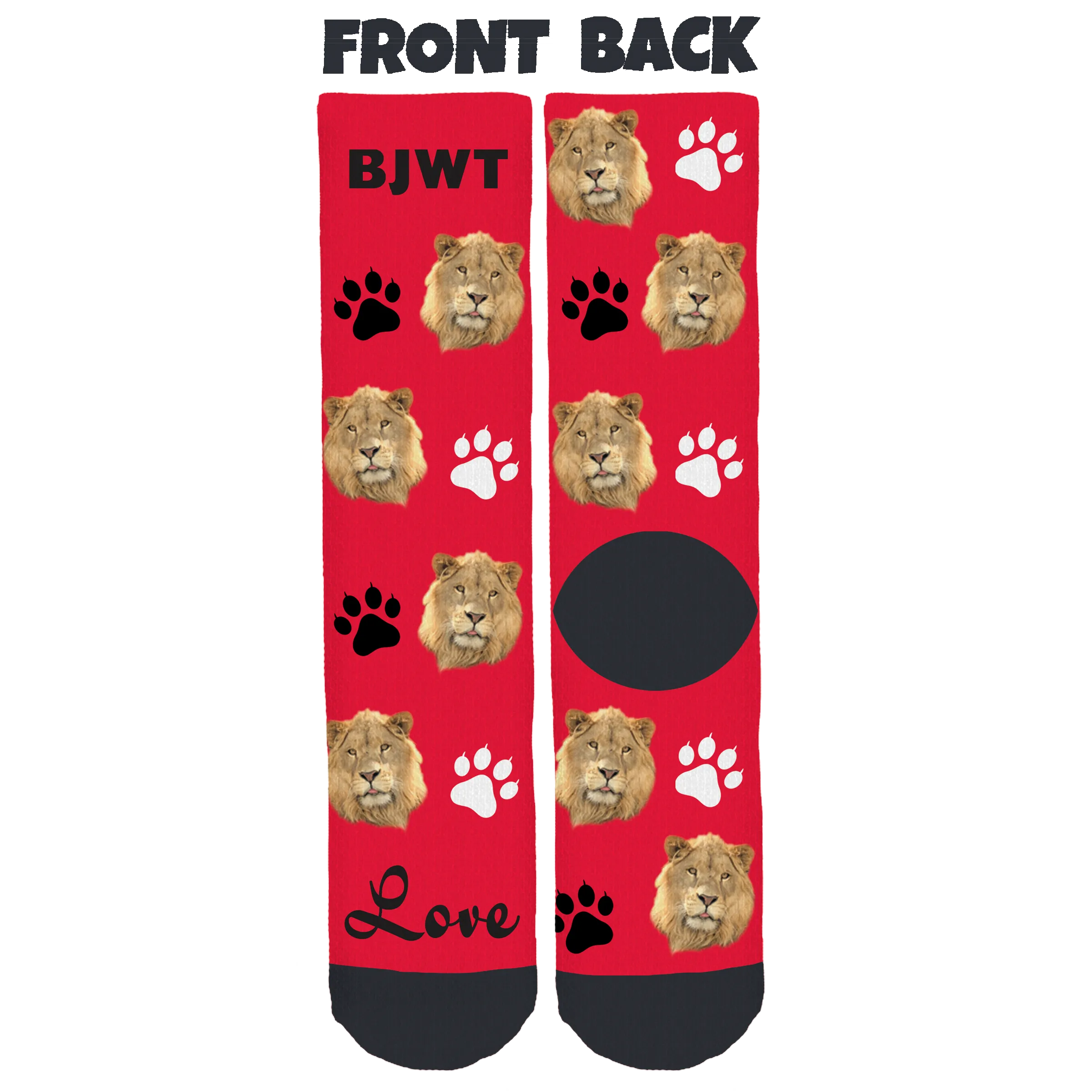 Black Jaguar-White Tiger Crew Socks