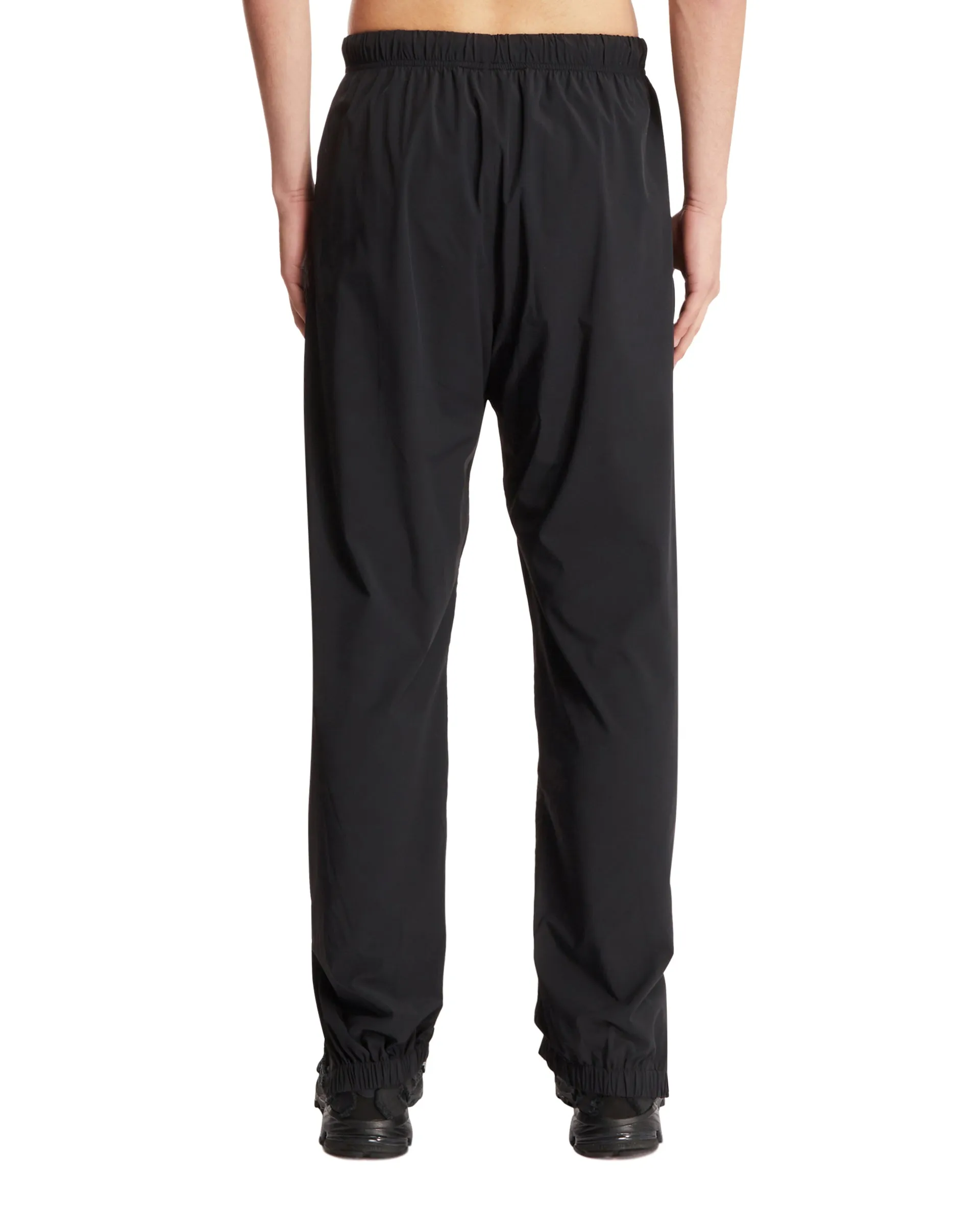 Black Nylon Track Pants