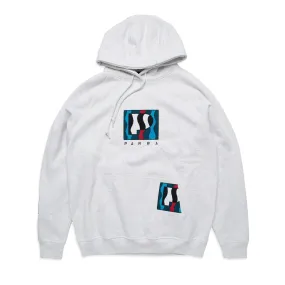 by Parra Zebra Striped P Hoodie 'Ash Grey'