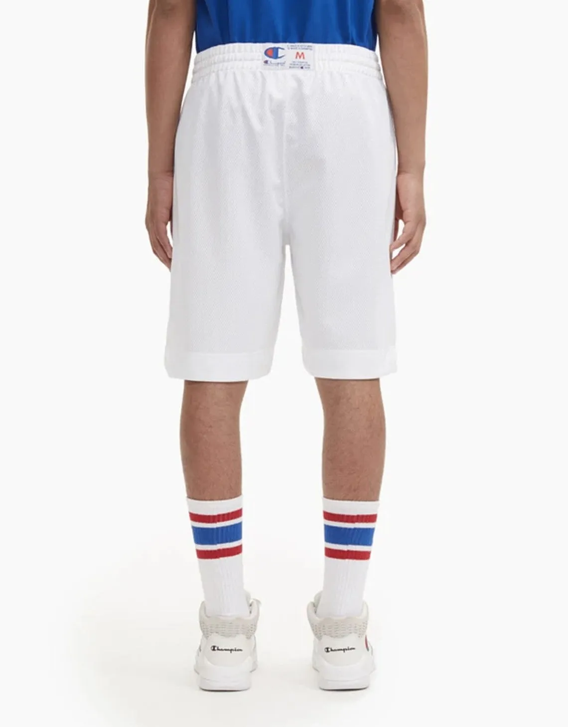 CHAMPION EUROPE BASKETBALL MESH SCRIPT LOGO SHORTS WHITE