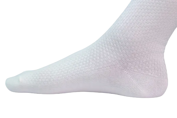 Chokore Off White Double Needle Bamboo Socks