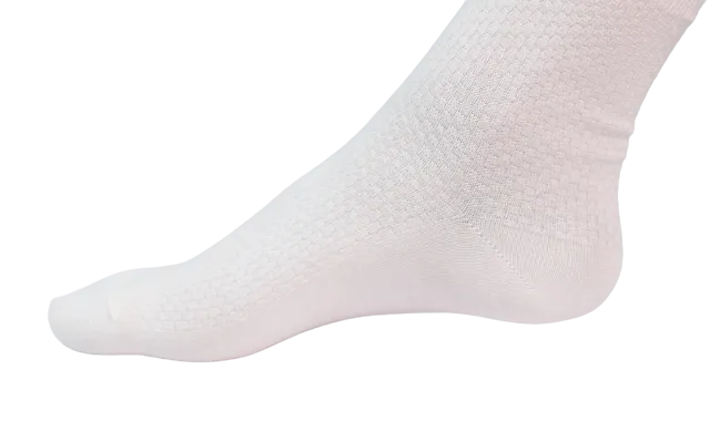 Chokore Off White Double Needle Bamboo Socks