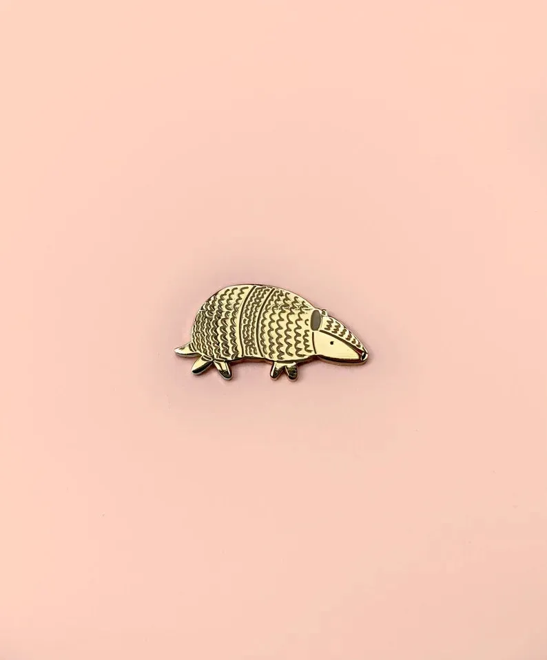 Enamel Pin Armadillo by Tom Hardwick