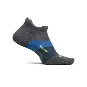 Feetures | Unisex Elite Max Cushion No Show Tab - Gravity Gray