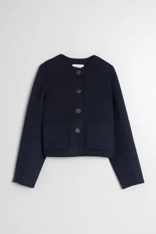 Indi & Cold Abrigo Navy Blue Jacket