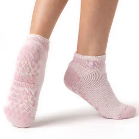 Ladies Original Pisa Ankle Slipper Socks - Dusted Pink