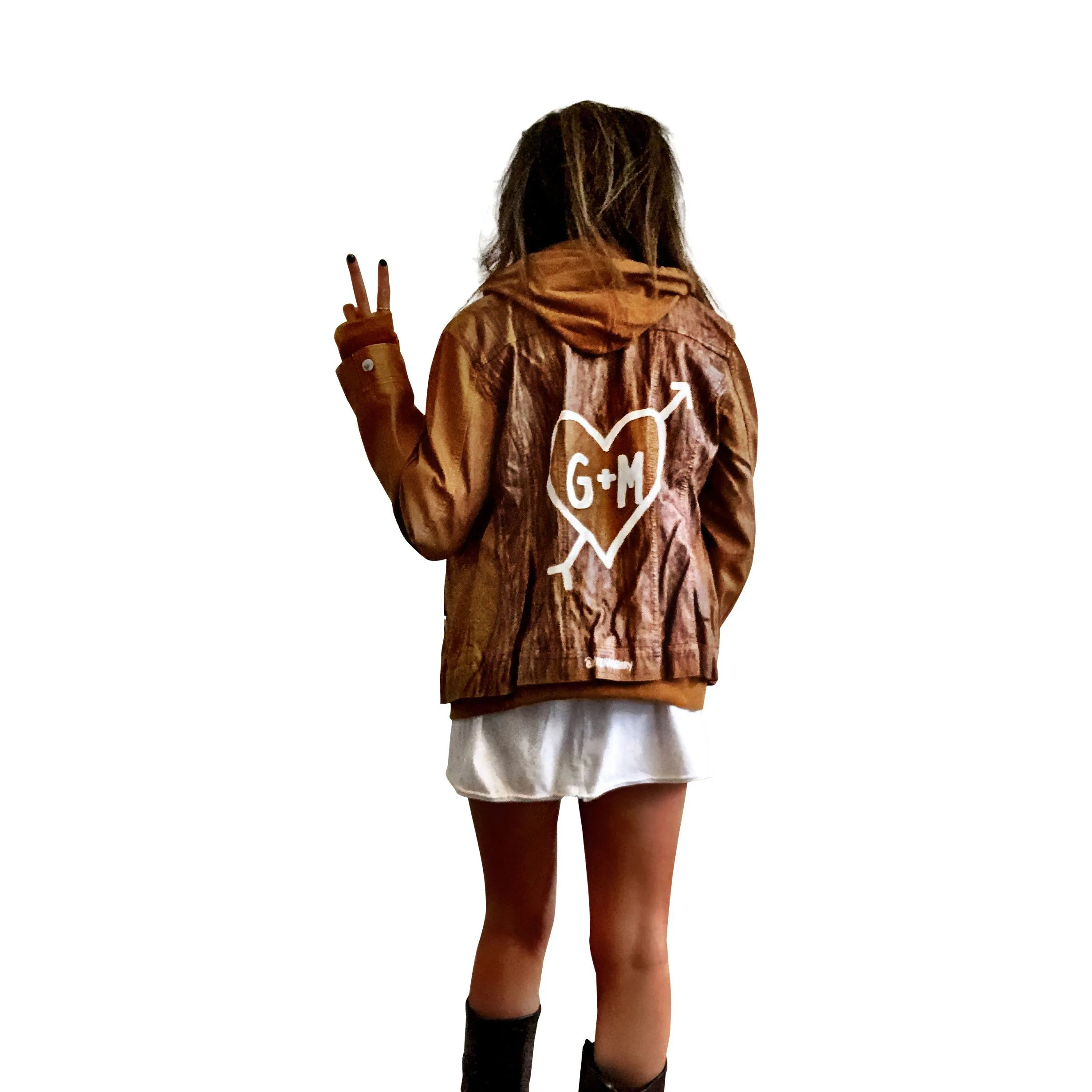 'ME   YOU' LEATHER JACKET