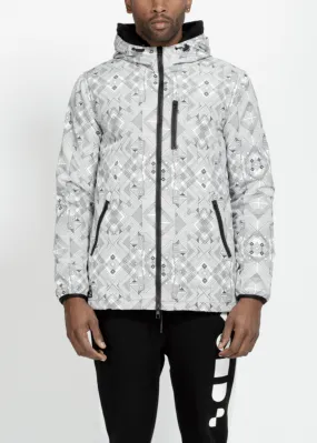 Men's Tech Graphic Windbreaker Jacket in White