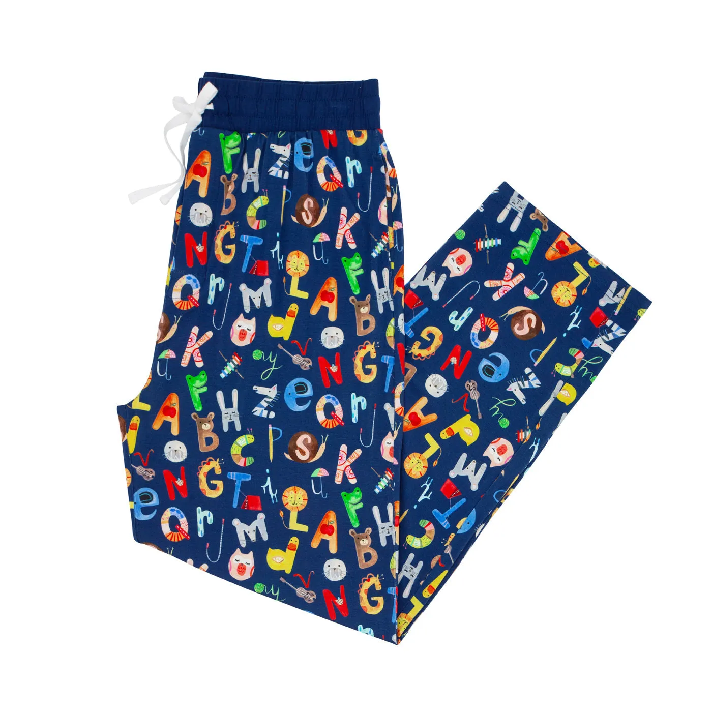 Navy Alphabet Friends Men's Pajama Pants