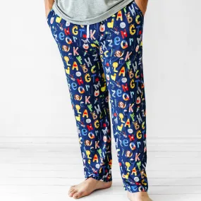 Navy Alphabet Friends Men's Pajama Pants