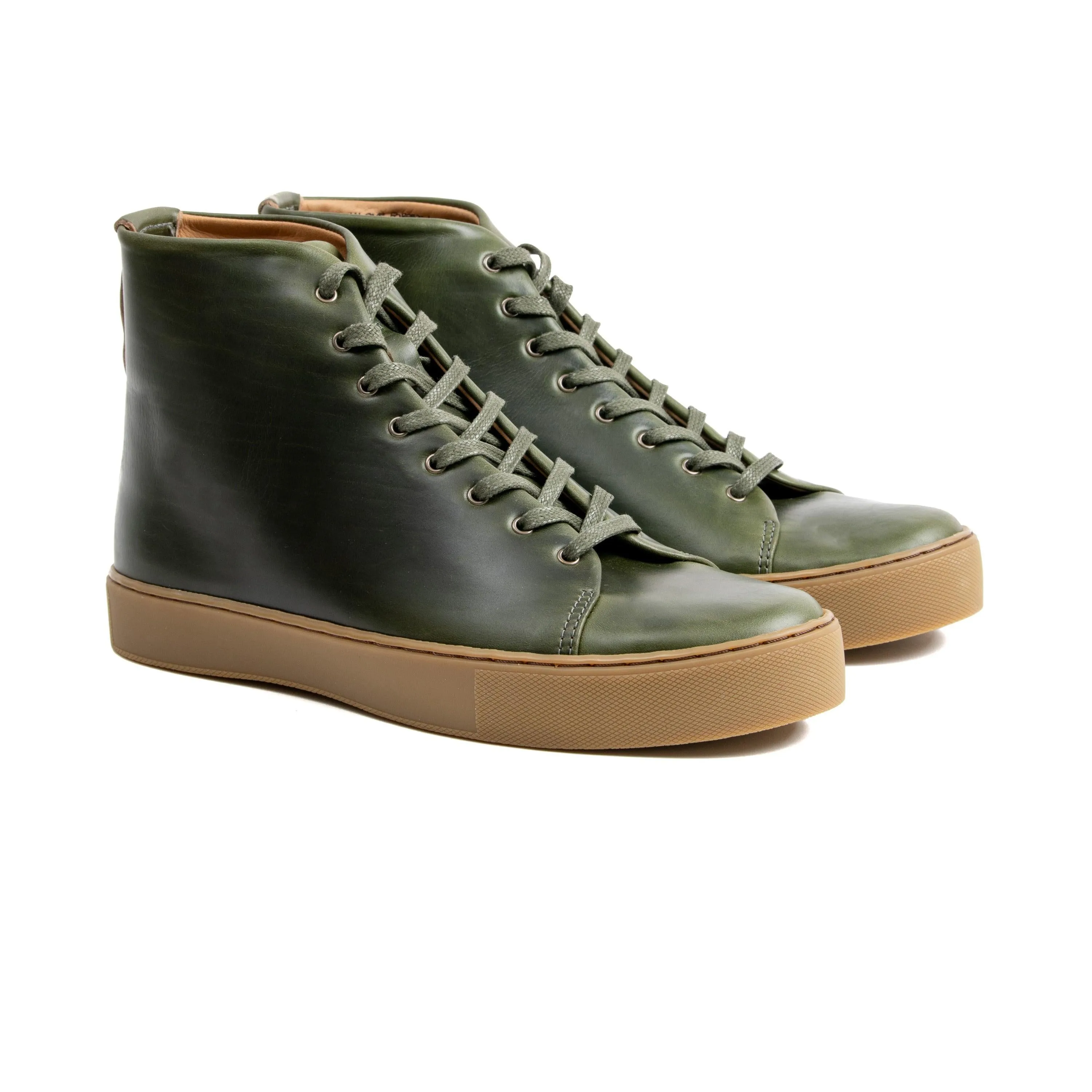 Overstone Hi Derby - Horween Forest Green Chromexcel