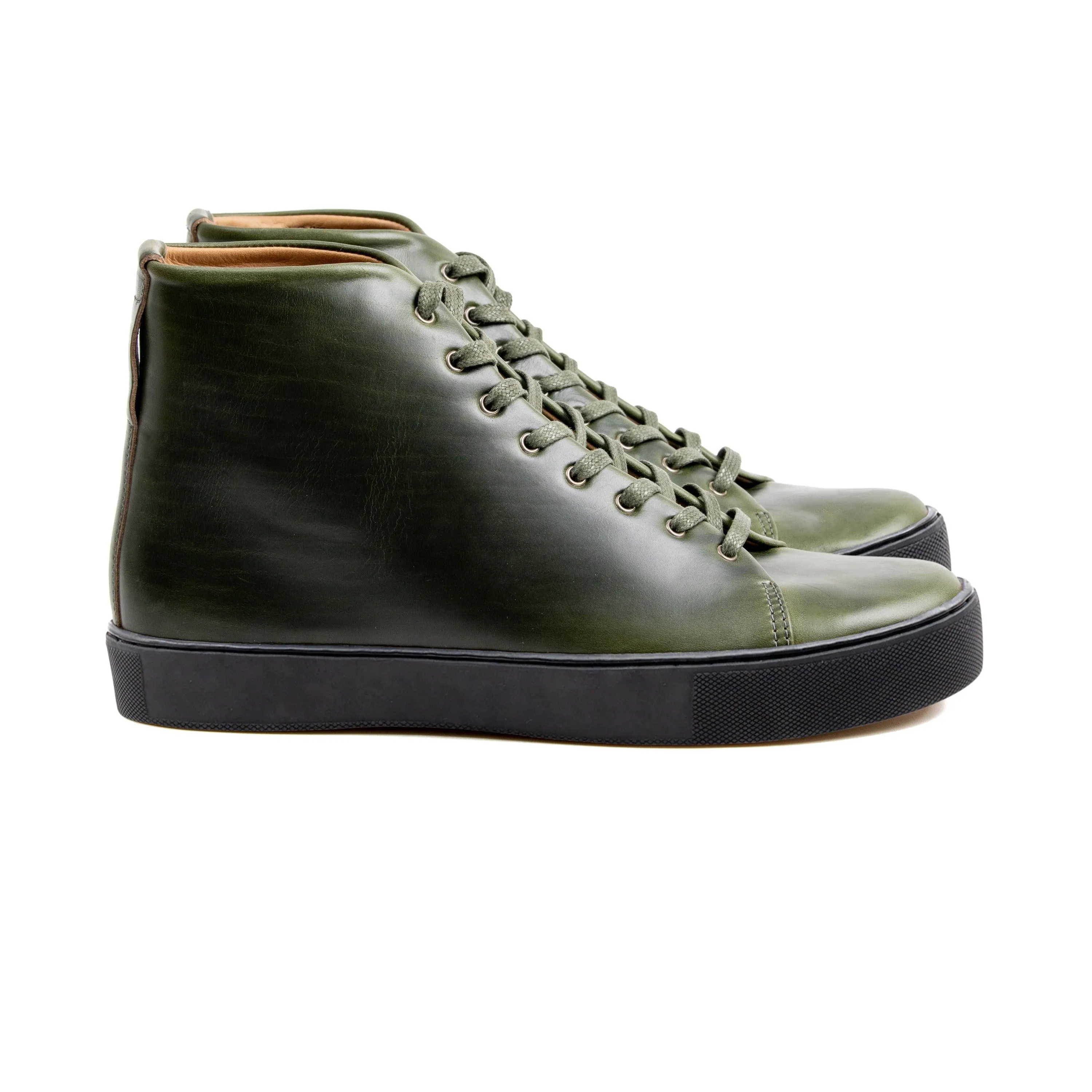 Overstone Hi Derby - Horween Forest Green Chromexcel