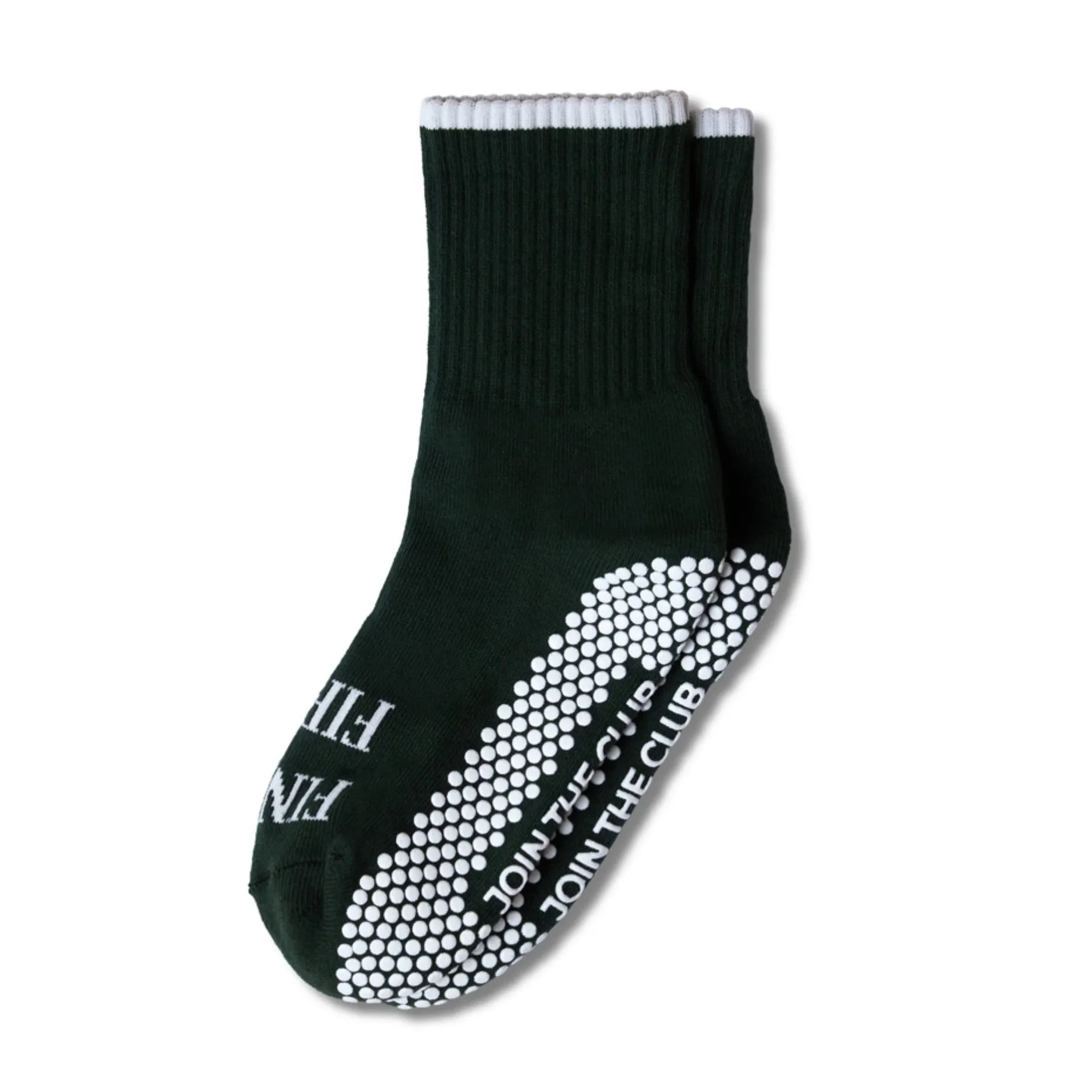 Pilates Girls Finish First Grip Sock - Forest Green (Barre / Pilates)