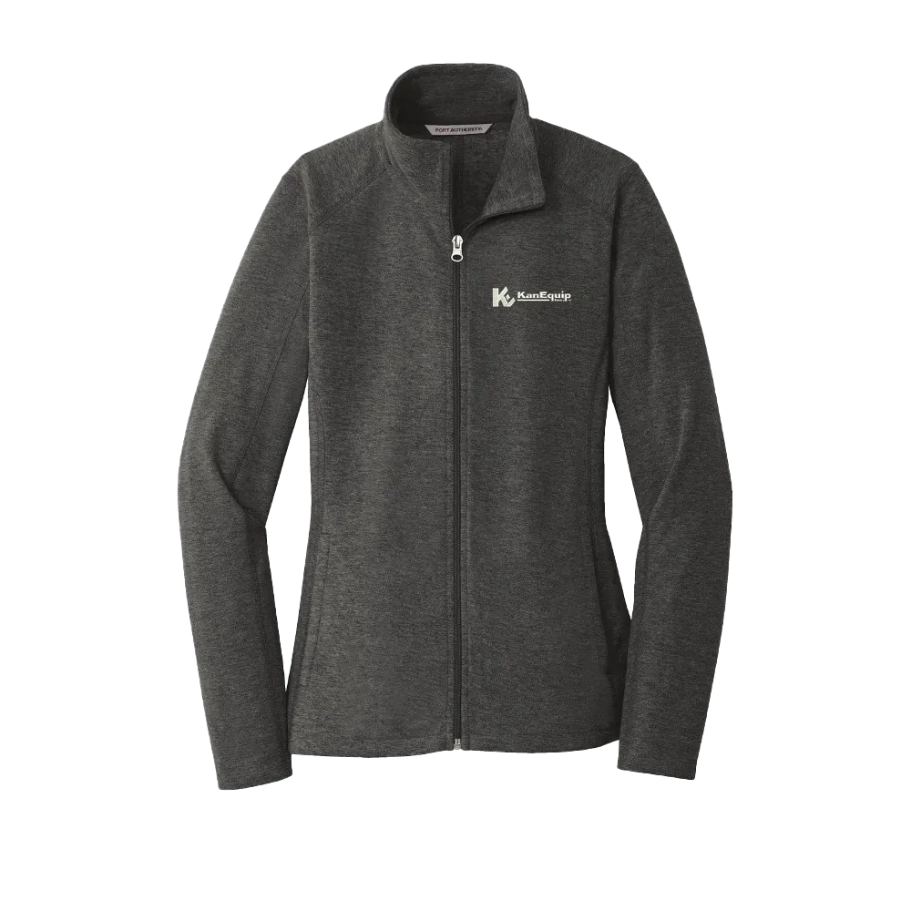 Port Authority® Ladies Heather Microfleece Full-Zip Jacket