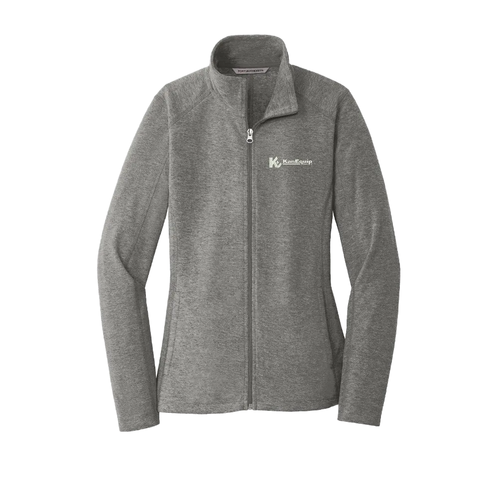 Port Authority® Ladies Heather Microfleece Full-Zip Jacket