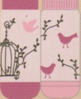 Shinzi Pink Bird Cage Socks