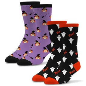 Socktastic Womens 2 Pair Pack Witches and Ghosts All Over Socks