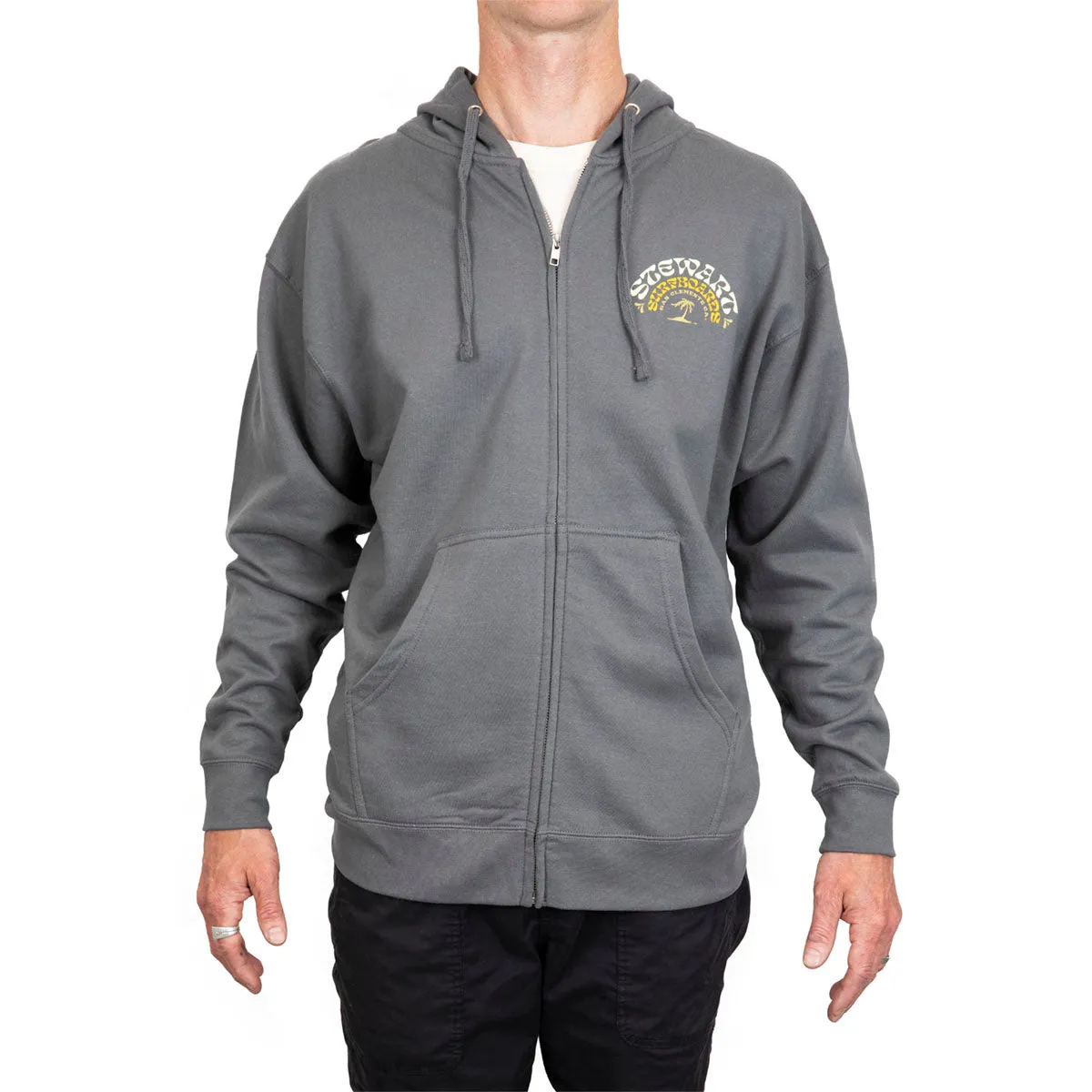 STEWART GROOVE STONE FRONT ZIP HOODIE