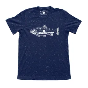 Trout Tee-Navy Speckled