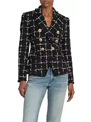 Women’s Check Tweed 6-Button Jacket